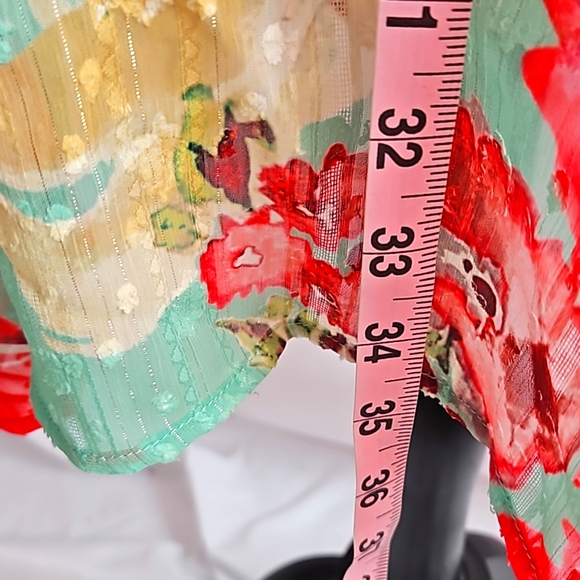 Susan Graver L nwot Button down tunic jacket flared elastic sleeves - Picture 5 of 9